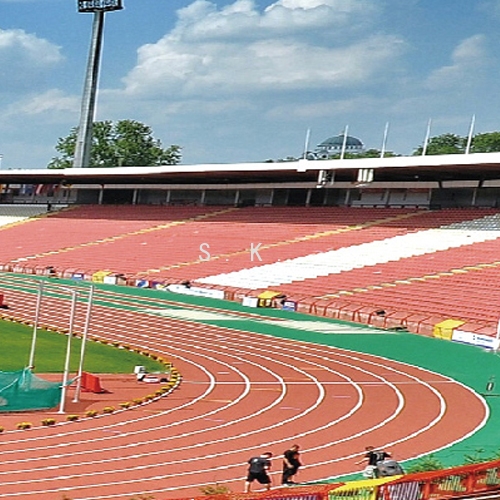 标准田径环形跑道全 4400米