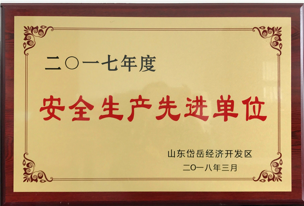 2017年度安全生产先进单位