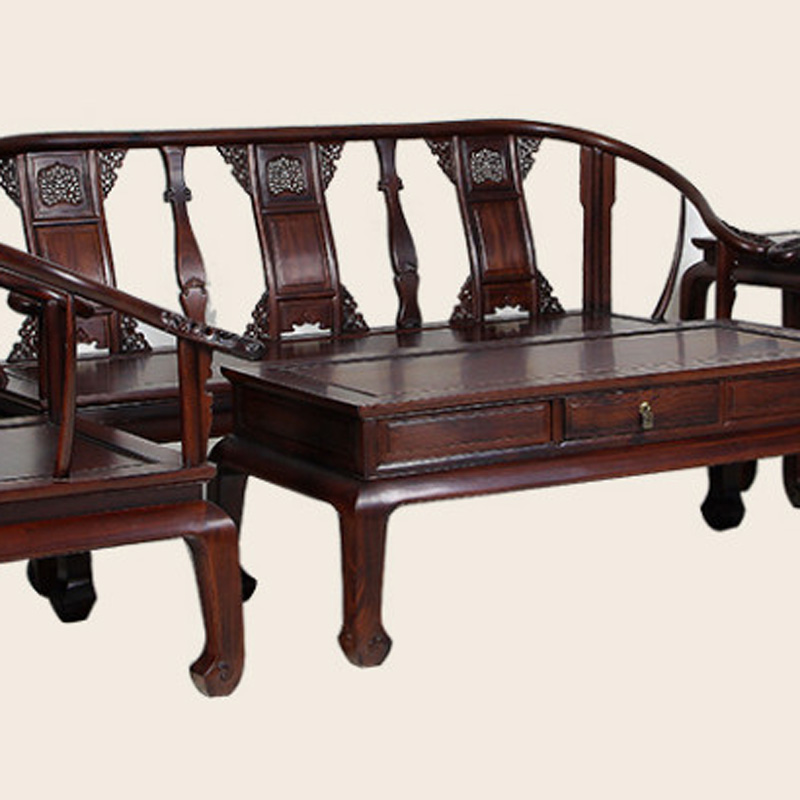 中式红木皇宫圈椅沙发五件套