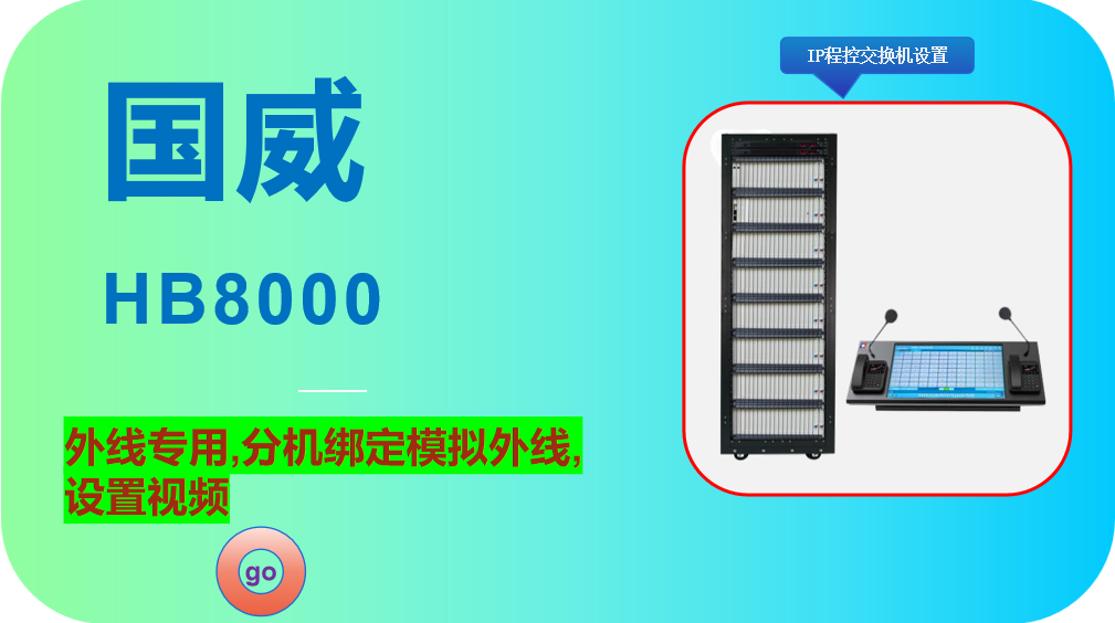 国威HB8000,外线专用,分机绑定模拟外线,数字IP程控电话交换机,IPPBX,语音主机,安装调试说明,设置视频