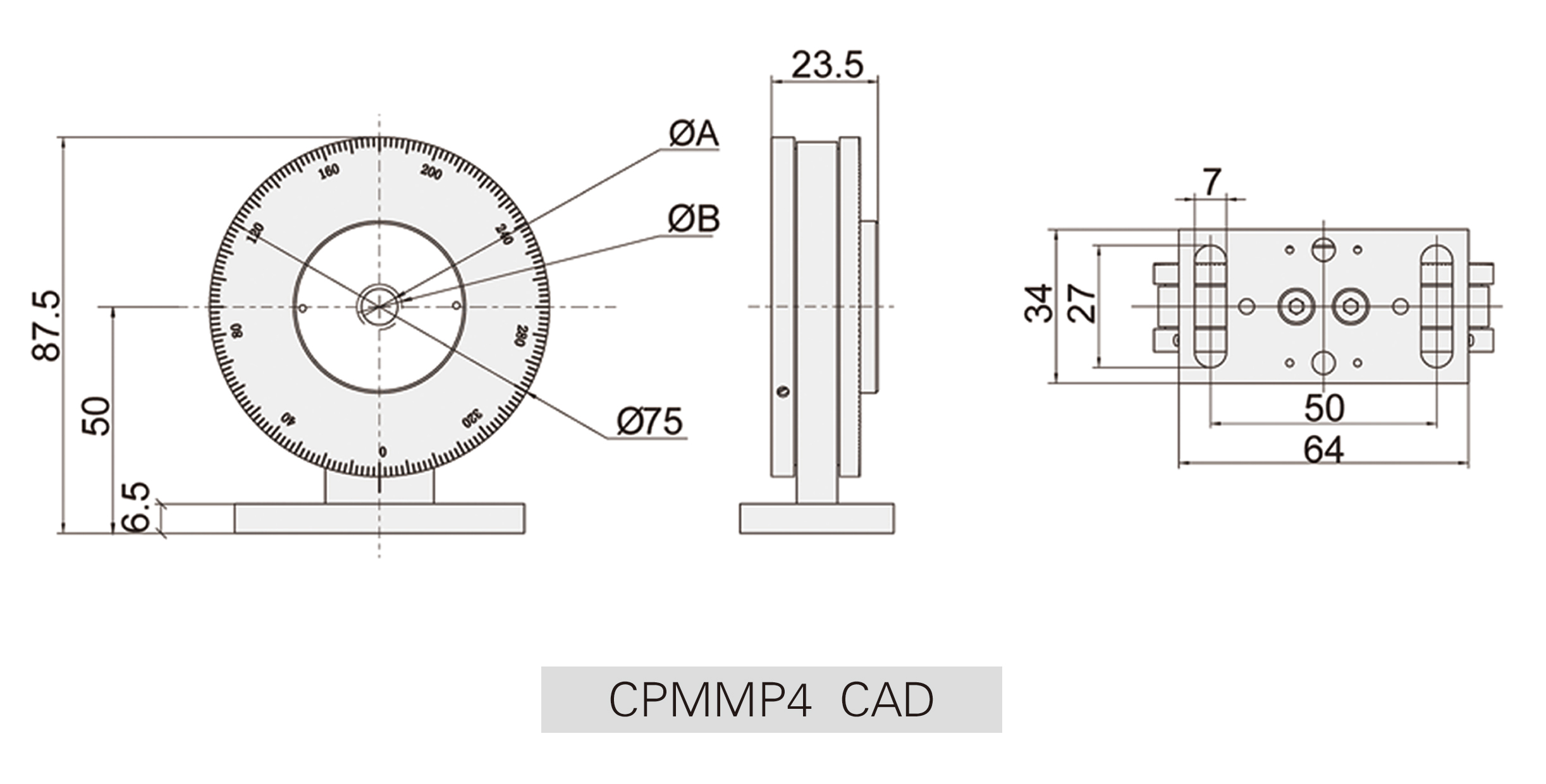 CPMMP4系列偏光镜架CAD