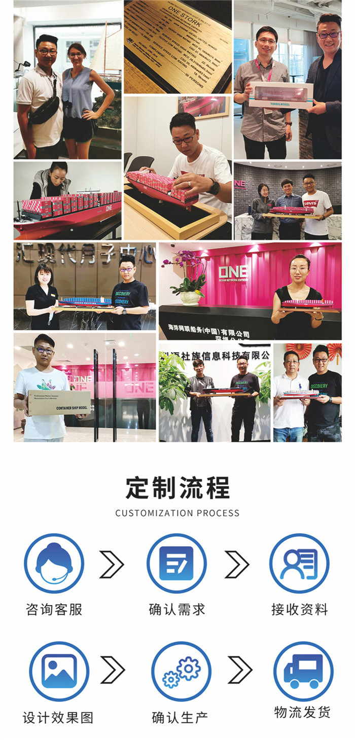 海藝坊仿真集裝箱船模貨柜船模型工廠，電話：0755-85200796，ONE航運(yùn)集裝箱船模型,我們生產(chǎn)制作各種集裝箱船模型禮品，定制LOGO，船模貨柜船模型定制定做,創(chuàng)意船模集裝箱船模型訂制訂做,集裝箱船模型定制顏色,創(chuàng)意船模貨柜船模型生產(chǎn)廠家等，歡迎各大船廠物流公司咨詢合作。