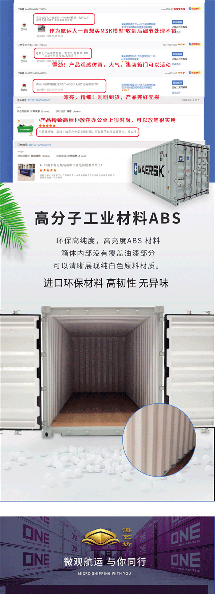 海藝坊集裝箱貨運模型工廠出品，聯(lián)系電話0755-85200796，我們工廠主要生產(chǎn)各種航運集裝箱模型，貨運貨柜模型。海藝坊已經(jīng)成為世界各大航運公司的禮品采購的直接供應(yīng)商，我們工廠提供各種航運集裝箱仿真模型，禮品貨柜模型的批量定制和生產(chǎn)業(yè)務(wù)。我們期待與您的合作!