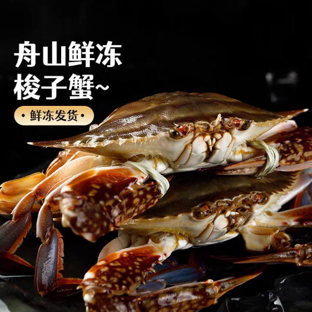 梭子蟹特大野生舟山螃蟹海鲜新鲜海蟹白蟹非鲜活请勿清蒸