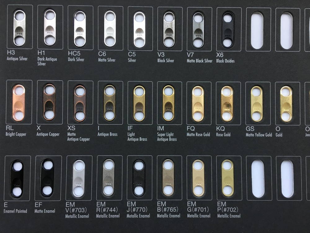 ykk金属拉头色-ykk拉链色卡-ykk拉链-yk-南京雄起服饰有限公司【ykk】